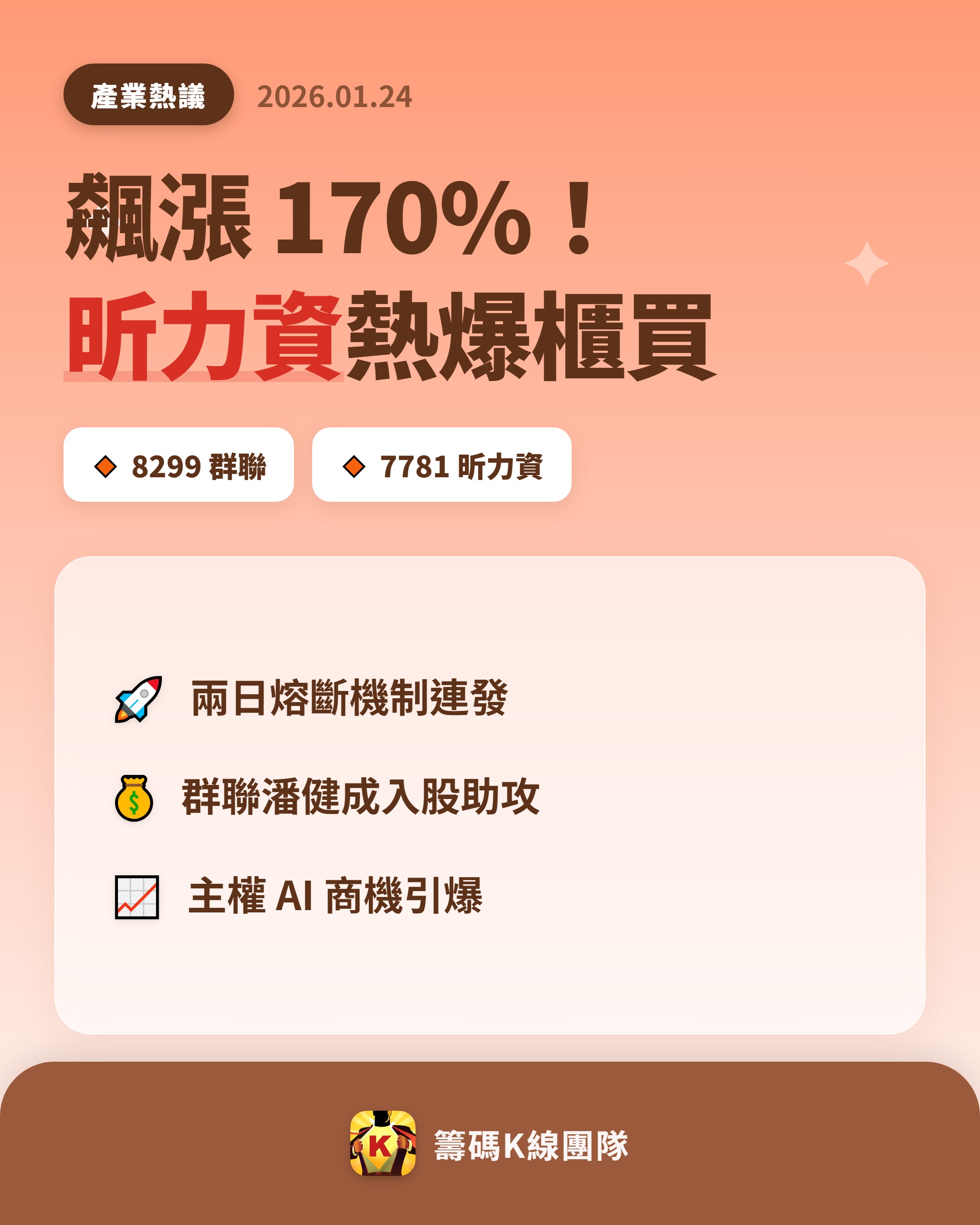 8299 群聯- 🔥 昕力資飆漲170%，櫃買市場熔斷連發！ 🔥 興櫃...｜CMoney 股市爆料同學會