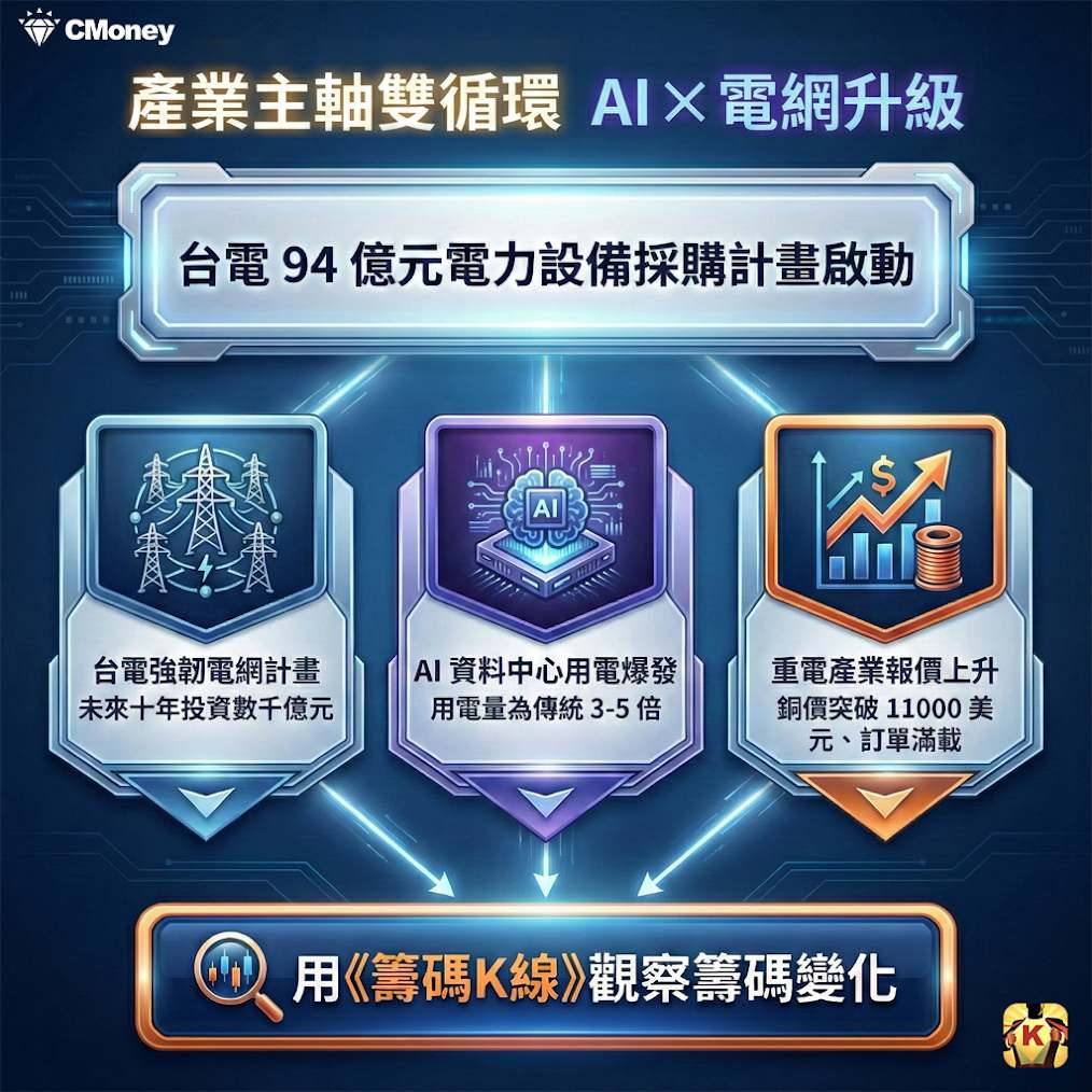台電百億大釋單，AI與電網升級雙循環