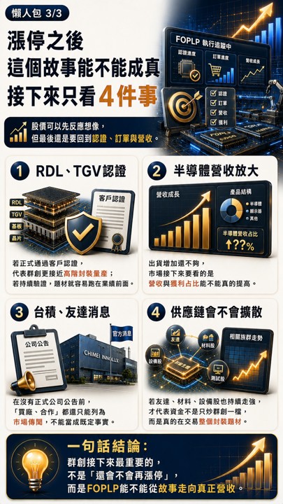 群創鎖4萬張漲停、強勢站上50元！資金到底在搶什麼？