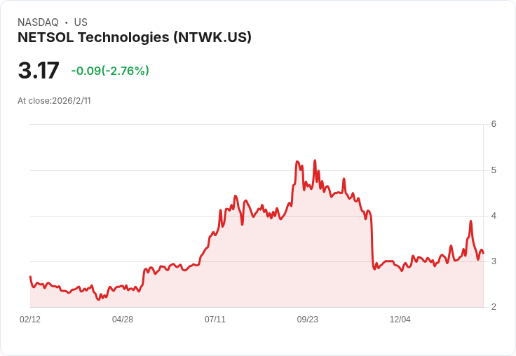 NetSol 財報出爐：每股盈餘 $0.02，營收達 $1880 萬美元！