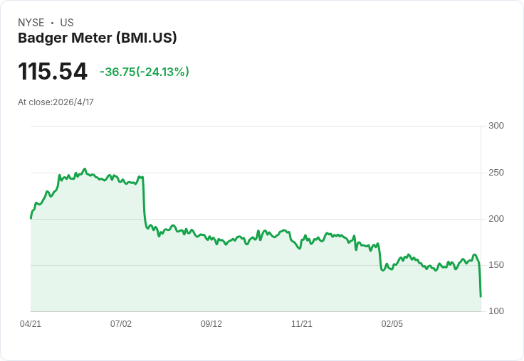壓力下仍有韌性！Badger Meter Q1 營收年減9％、毛利仍高達41.7％，下半年AMI大單可望回溫