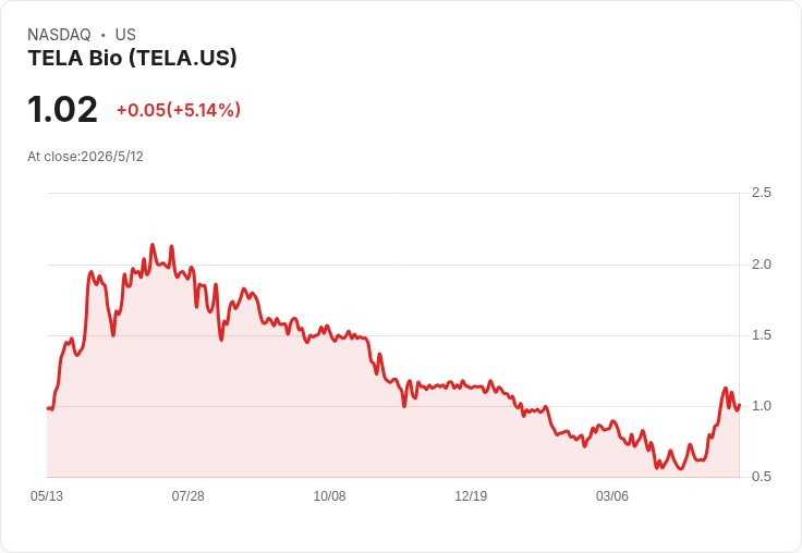 TELA重整生效？Q1營收小增至1,910萬 美元，重申2026年「至少8％」成長、Q2指引約2,000萬