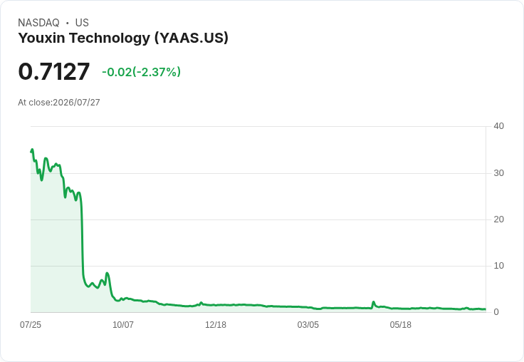 Youxin科技宣佈進行1拆5反向股票分割，助力納斯達克上市！