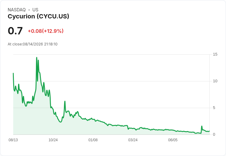 Cycurion第二季財報出爐，虧損每股-$0.41，但營收超預期達$3.76M！