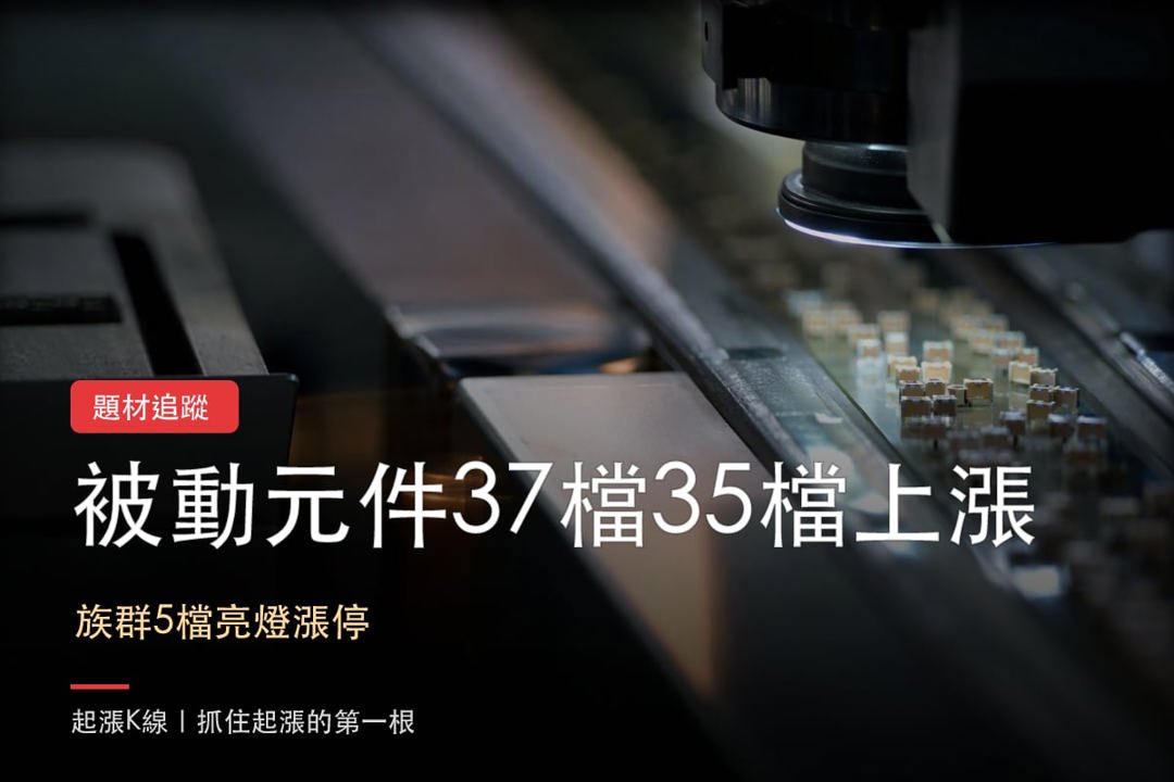【最新消息】被動元件買盤擴散,「3檔概念股」走勢轉強!