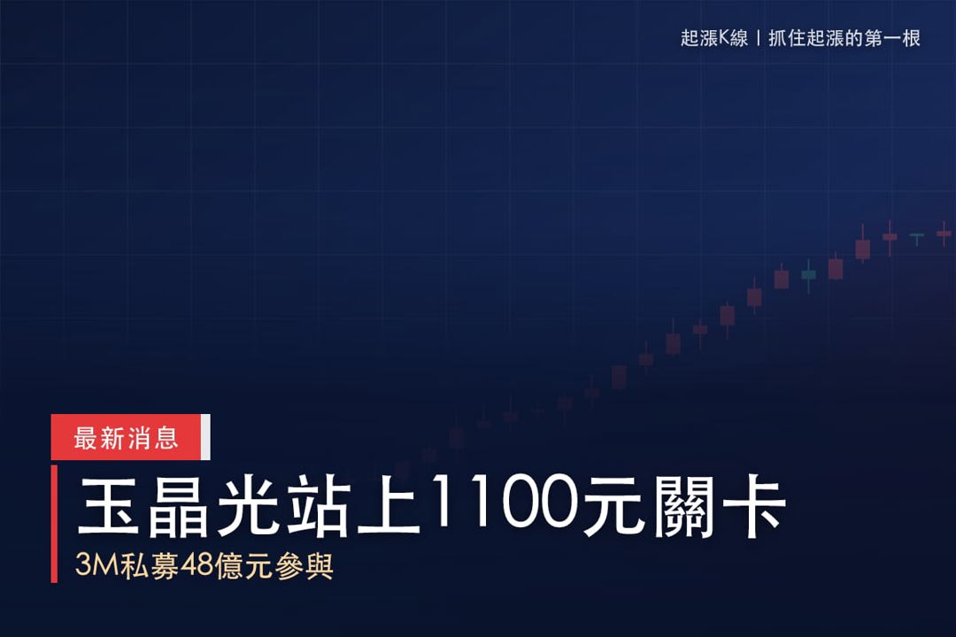 【最新消息】3M私募合作光通訊，「手機鏡頭廠」收盤站上1100元！