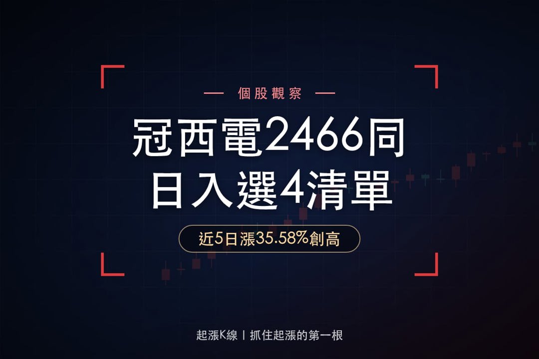 【最新消息】同日入選4個多方清單，「光耦合器與繼電器廠」股價創新高！