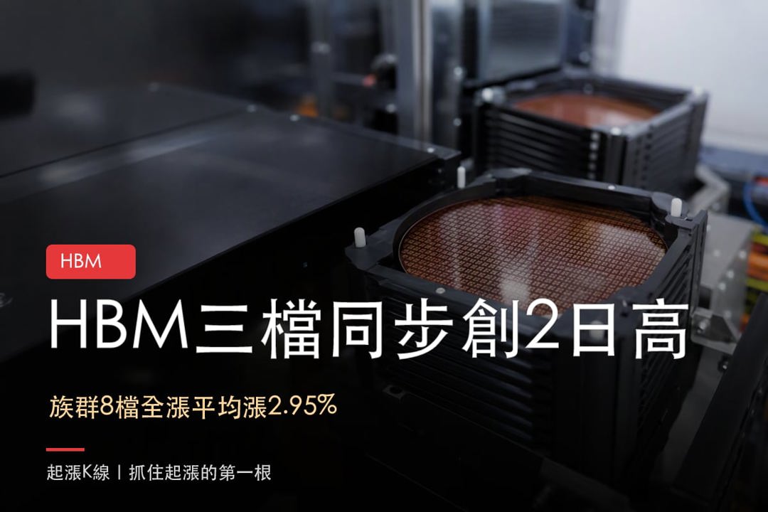 【最新消息】HBM買盤回溫，「3檔概念股」同步創2日新高！