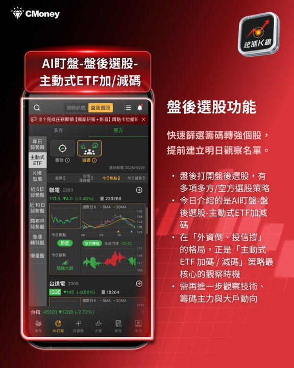 盤後選股功能介紹