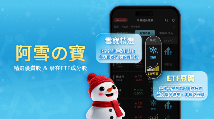 雪寶成長股 APP 商品包輪播圖_阿雪的