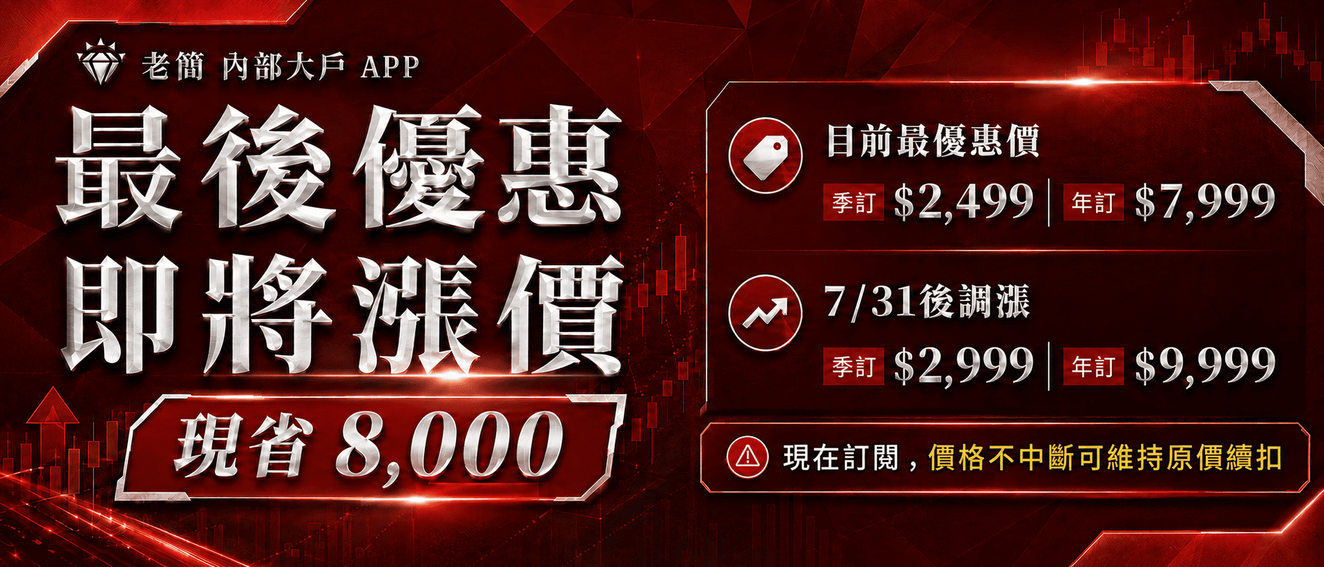 老簡【內部大戶】APP|洞悉三大法人與主力籌碼,領先市場找黑馬!
