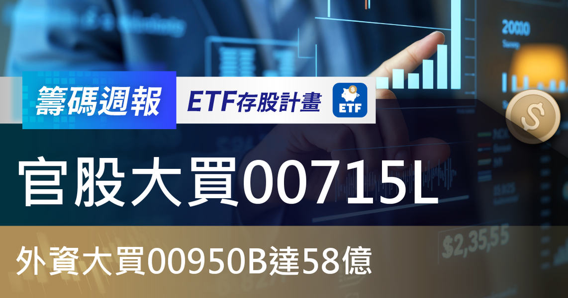 【ETF籌碼週報】官股大買00715L，外資大買00950B達58億